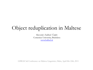 Object reduplication in Maltese