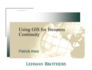 Using GIS for Business Continuity