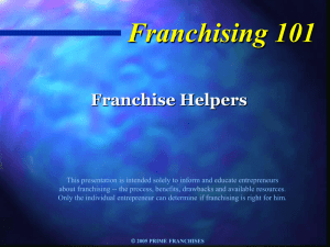 Franchising 101 (PowerPoint)