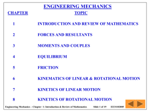 Engineering Mechanics CHAPTER 1