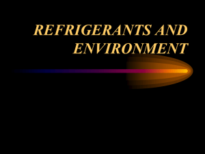 REFRIGERANTS AND ENVIRONMENT