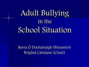 Adult Bullying in the School Situation
