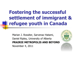 Fostering the successful settlement of immigrant & refugee youth in