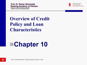 Overview of Credit Policy and Loan Characteristics