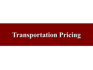 Costing & Pricing in Transportation