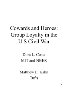 Cowards and Heroes: Group Loyalty in the US Civil War