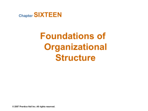 Foundations of Organizational Structure