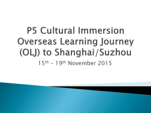 P5 Cultural Immersion Overseas Learning Journey (OLJ) to