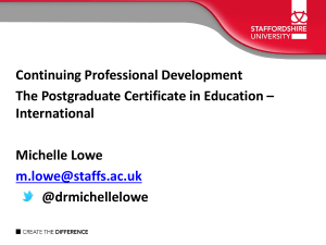 What is Quality Teaching? - Staffordshire University
