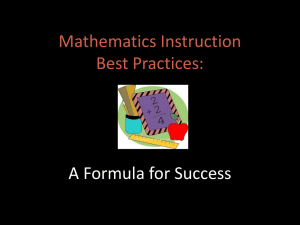 MathInstructionBestPractices