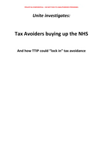 Link to Tax avoiders buying up our NHS report