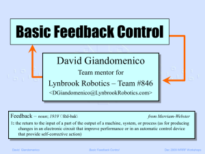 Basic Feedback Control