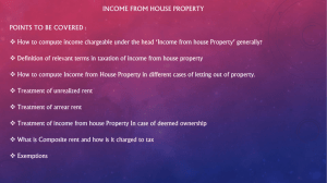 Taxation Chart – House Property