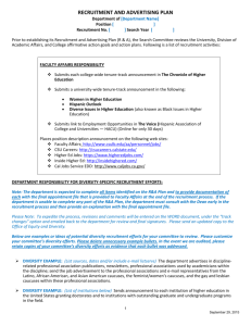 recruitment and advertising plan - California State University, Long