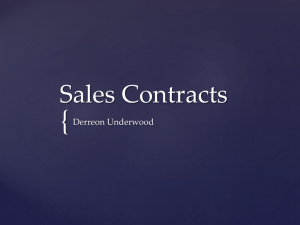 Sales Contracts