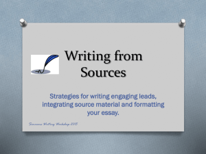 Writing an Engaging Lead
