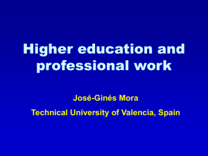 Higher education and work