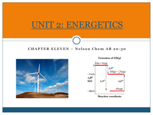 Unit C: Energetics