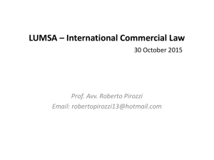 LUMSA – International Commercial Law COMPETITION LAW