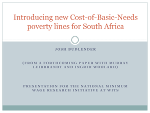 Introducing new Cost-of-Basic-Needs poverty lines for South Africa