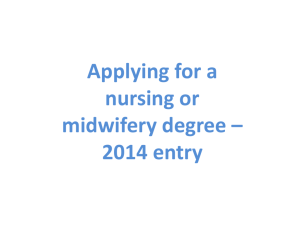 Nursing Midwifery degree info slides
