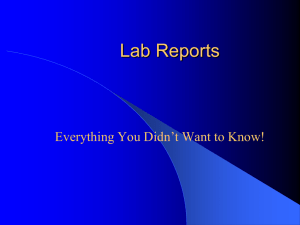 Lab Reports - Barren County Schools