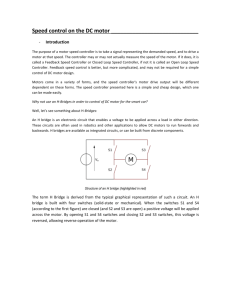 Speed control on the DC motor