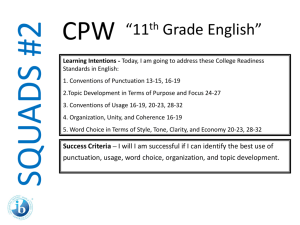 CPW 11th Grade English