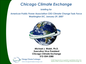 Chicago Climate Exchange - American Public Power Association