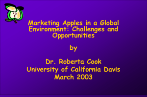 Marketing Apples in a Global Environment: Challenges