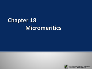 18. Micromeritics - Physical Pharmacy Laboratory