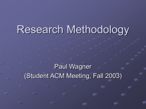 Research Methodology - UWEC | CS