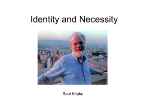 Kripke.IdentityAndNecessity - University of San Diego Home