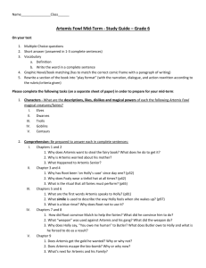 Artemis Fowl Mid-Term - Study Guide – Grade 6