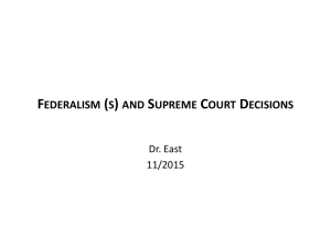 Federalism and Supreme Court Decisions