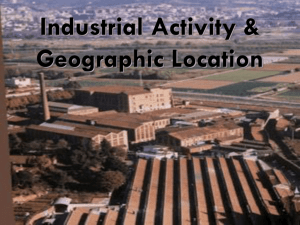 Industrial Activity and Geographic Location models