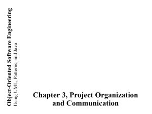 Lecture for Chapter 3, Project Organization and Communication