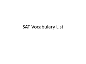 SAT Vocabulary List