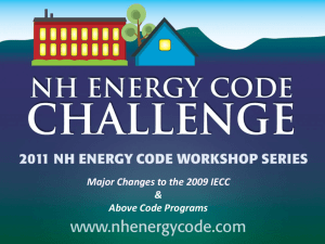 2009 IECC - NH Energy Code Challenge