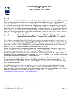 TCEQ Form OP-UA62-Glycol Dehydration Unit Attributes