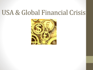 USA & Global Financial Crisis