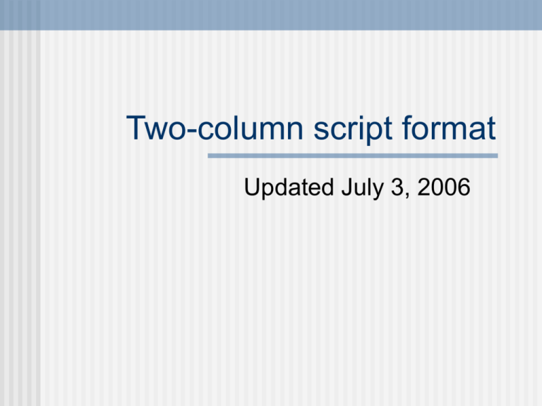 How To Make A Two Column Script On Word