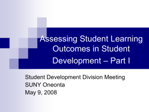 SUNY GENERAL EDUCATION ASSESSMENT CONFERENCE