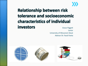 Relationship between risk tolerance and socioeconomic