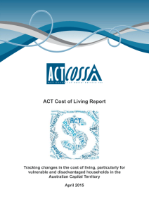 ACT Cost of Living Report - ACT Council of Social Service