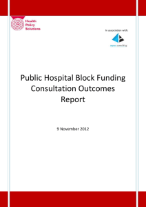 Implications for block funding from consultation feedback