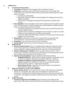 Constitutional Law I- Colby- Spring 2014 Outline