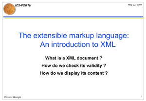 What is a XML document - ICS