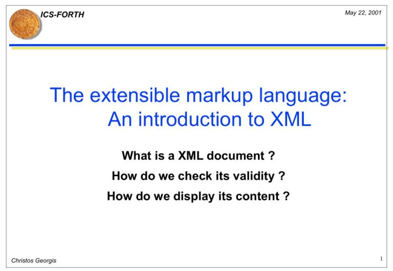 What Is A XML Document ICS What Is A XML Document ICS