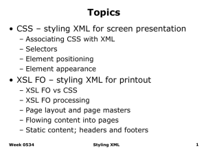 Week 0534 3 Associating CSS with XML